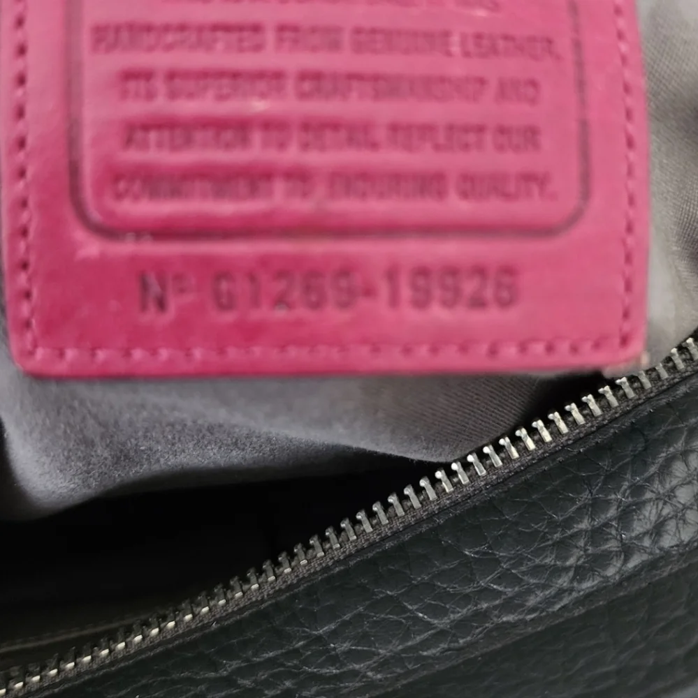 COPY - Coach Legacy Elegant Gray Leather Tote Bag with Pink Accents